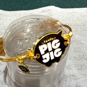 Gold Bourbon and Bowties Tampa Pig Jig Bracelet
